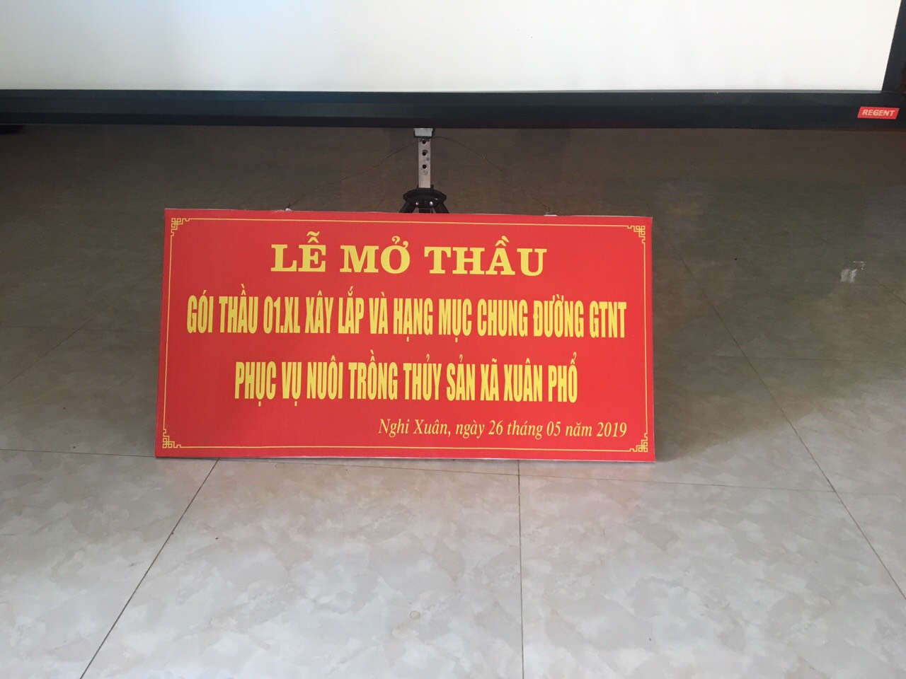 Lễ mở thầu đường giao thông nông thôn